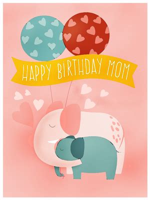 printable birthday mom cards create  print  printable