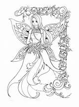 Fairy Coloring Pages Lineart Adult Fairies Deviantart Printable Faries Pic Fantasy Advanced Elf Colouring Ausmalbilder Drawing Sheets Color Adults Kids sketch template