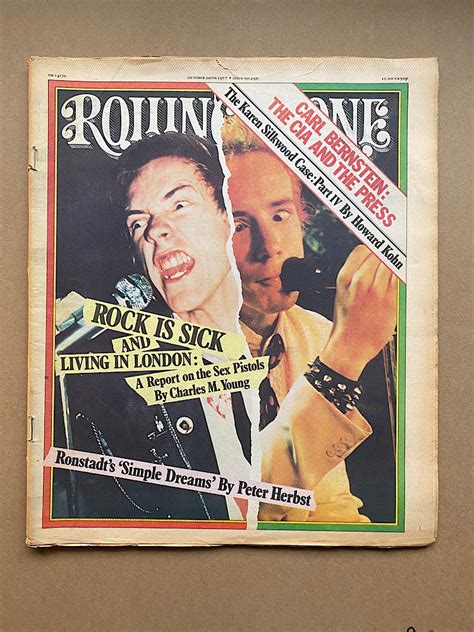 Sex Pistols Rolling Stone No 250 Magazine October 20 1977 Johnny Rotten