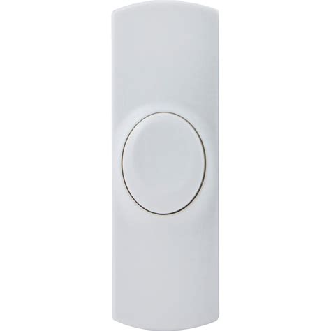 ge wireless replacement doorbell push button white   home depot