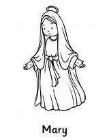 Mary Coloring Virgin Pages Assumption Blessed Rosary Catholic Kids Colouring Nativity Color Jesus Printable Pencil Familyholiday Mysteries Glorious Template Sketch sketch template