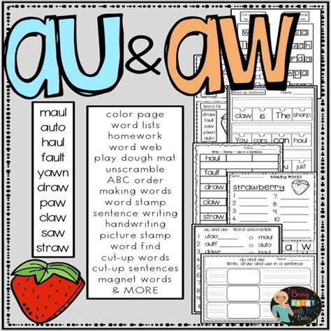 au  aw worksheets