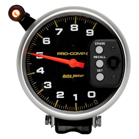 auto meter  pro comp series  pedestal tachometer gauge  quick lite peak memory