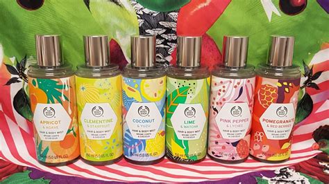 body shop hair body mist reviews apricot agave coconut yuzu lime matcha pink pepper