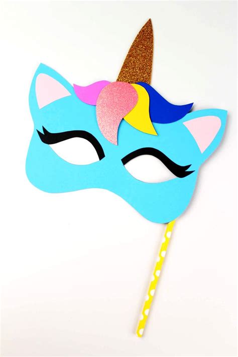 unicorn mask  printable mask template unicorn mask unicorn face