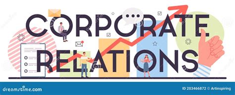 corporate relations typographic header business ethics stock vector illustration