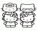 Pages Kitty Coloring Hello Family Printable Color Print Info sketch template