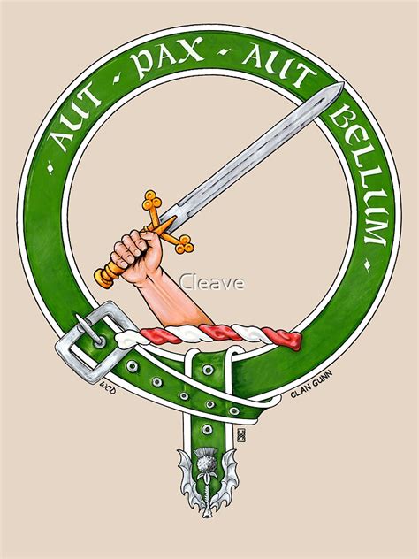 clan gunn scottish crest  shirt  cleave redbubble