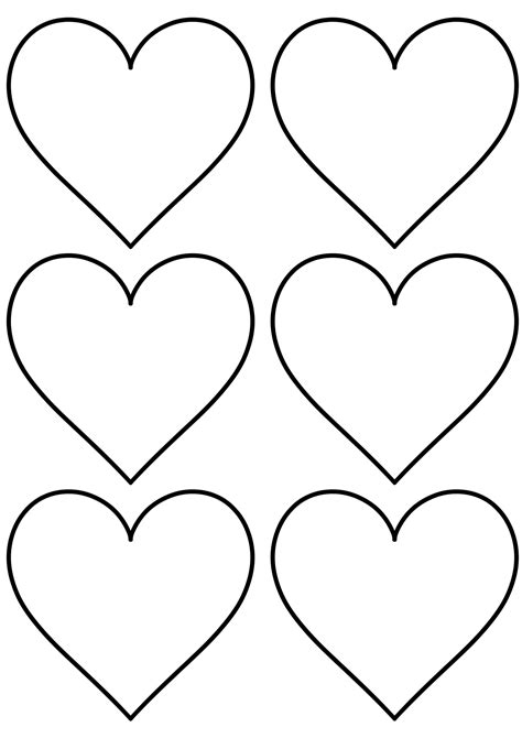 printable small hearts template