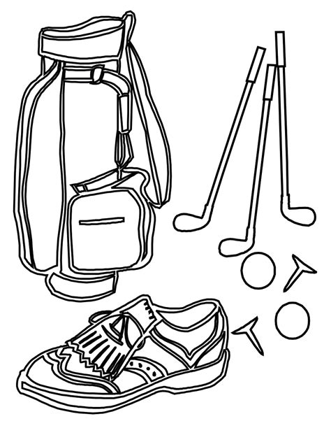 golf tools coloring page  printable coloring pages  kids