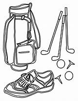 Golf Coloring Pages Tools Printable Kids Categories Coloringonly sketch template