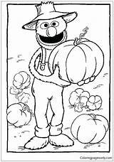 Coloring Pages Halloween Sesame Street Grover Kids Pumpkin Printable Color Printables Fall Online Clipart Print Honeyandlime Super Cartoons Getcolorings Some sketch template