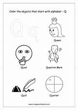 Alphabet Start Things Color Coloring Objects Starting Pages Megaworkbook Letter English These sketch template