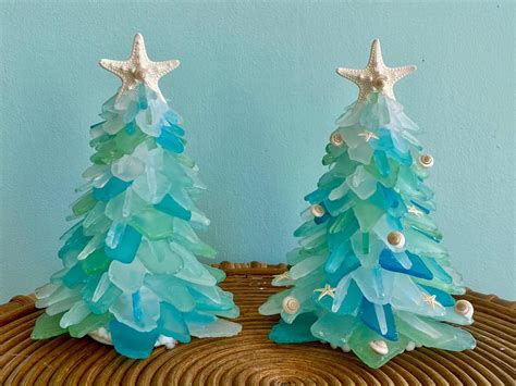 These Beautiful Sea Glass Christmas Trees Will Give Your