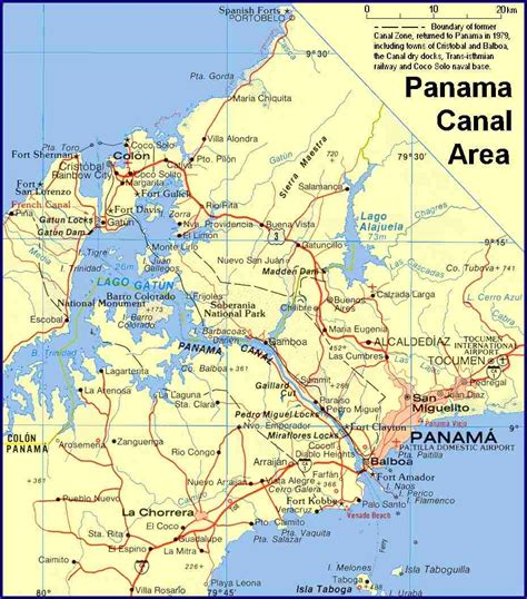 Panama Canal On A Map Maping Resources