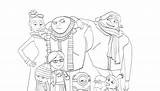 Despicable Gru Dru Family Coloring Pages Printable Ecoloringpage Print sketch template