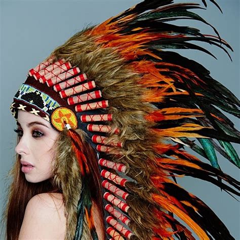buy inspired indian headdress mh014 native american chief hat hand made indian war bonnet 36