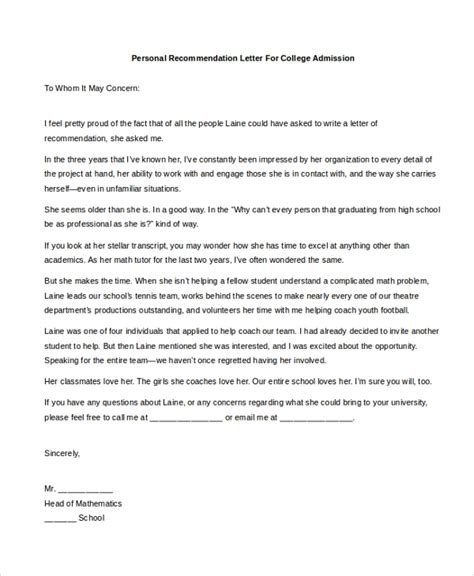 professional letter  recommendation template word