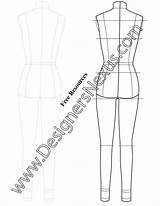 Template Fashion Sketch Body Flat Form Dress Back Croquis Templates Female Drawing Figure Technical Sketching Designersnexus Mannequin Sketches V7 Adobe sketch template