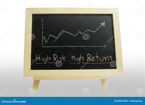 high risk high return business text royalty  stock photo image