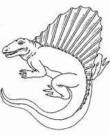 Coloring Dimetrodon Print Colouring Pages sketch template