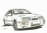 Cosworth Watercolour sketch template