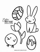Window Easter Clings Paint Puffy Visit sketch template