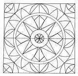 Coloring Pages Geometric Print Kids Cool sketch template