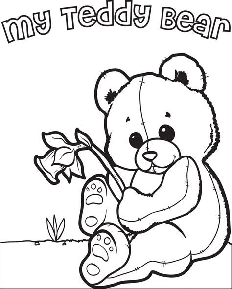 coloring pages teddy bear hd coloring pages printable