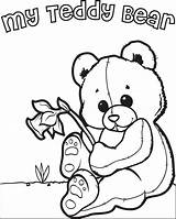Coloring Teddy Bear Pages Printable Kids Valentine Picnic Heart Food Bears Holding Valentines Color Print Getdrawings Getcolorings Cute Mom Supplyme sketch template