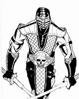 Kombat Mortal Stryker Scorpion sketch template