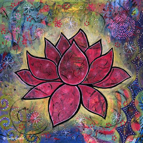 Acrylic Lotus Flower Painting At Explore