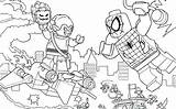 Lego Coloring Pages Spiderman Avengers Marvel Superheroes Sheets Spider Colouring Man Fury Nick Printable Rocks Goblin Print Superhero Green Color sketch template