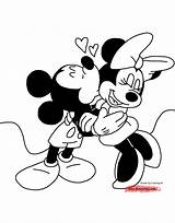 Mickey Mouse Coloring Minnie Pages Valentine Friends Drawing Kissing Printable Clipart Disney Color Book Getdrawings Head Getcolorings Popular sketch template