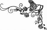 Clipart Floral Flourish Vine Flower Cliparts Clip sketch template