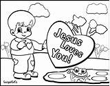Coloring Loves Everyone Jesus Popular sketch template
