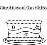 Cake Candles Coloring Pages Birthday Color Cakes Tocolor Place Crafts sketch template