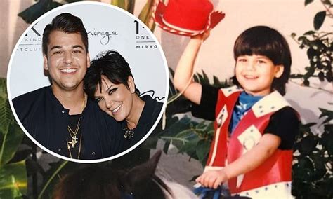 kris jenner shares adorable throwback snap of her only son rob