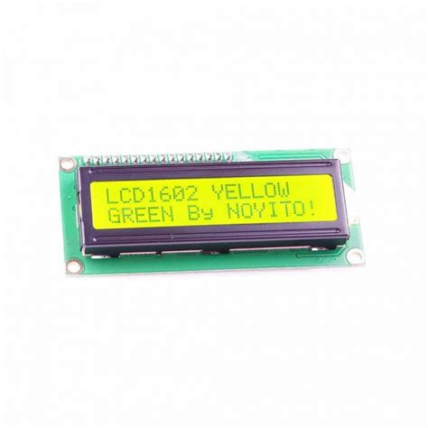 16x2 I2c Lcd Display Module With Yellow Backlight Parallax