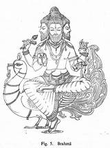 Hindu Brahma Outline Shiva Hinduism Goddess sketch template