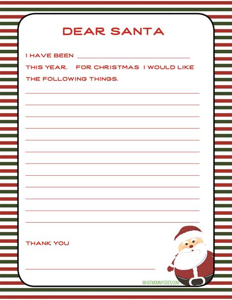 coloring  printable santa letter template web  blank santa