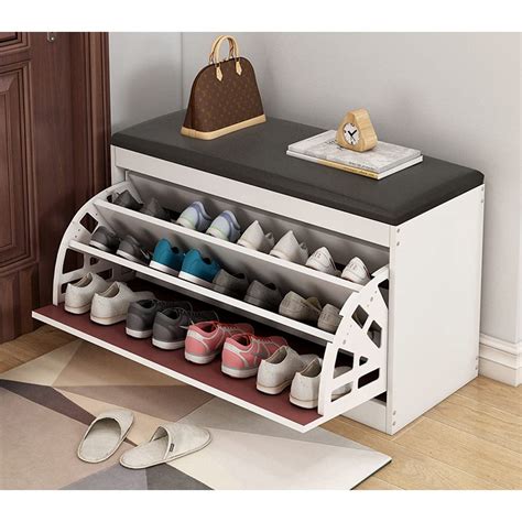 buy jomilashoe storage bench  hidden shoe rackleather entryway