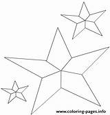 Printable Coloring Stars Christmas Pages sketch template
