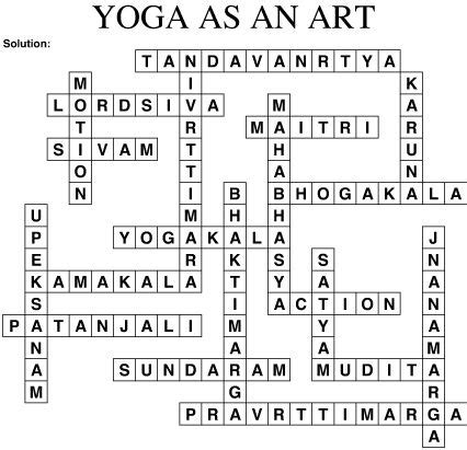 crossword yogaart yoga art yoga art
