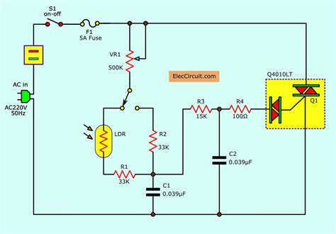 dimmer circuit  scr triac eleccircuitcom