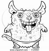 Gremlin Clipart Cartoon Outlined Pudgy Green Coloring Gremlins Cory Thoman Vector Royalty sketch template