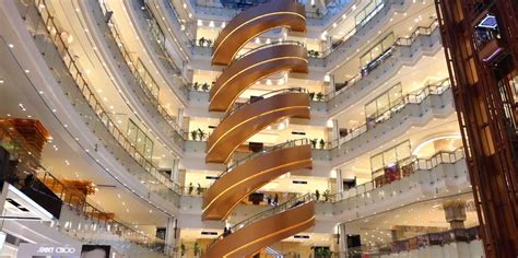 spiral escalators  mall  china business insider