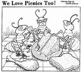 Coloring Picnic Ants Pages Scene Drawing Ant Picnics Printable Clipart Cartoon Too Getdrawings Google July Library Drawings Popular sketch template