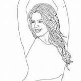 Coloring Pages Shakira People Famous Singer Dancer Hellokids sketch template
