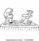 Tub Hot Clipart Illustration Royalty Toonaday Coloring Template Pages sketch template